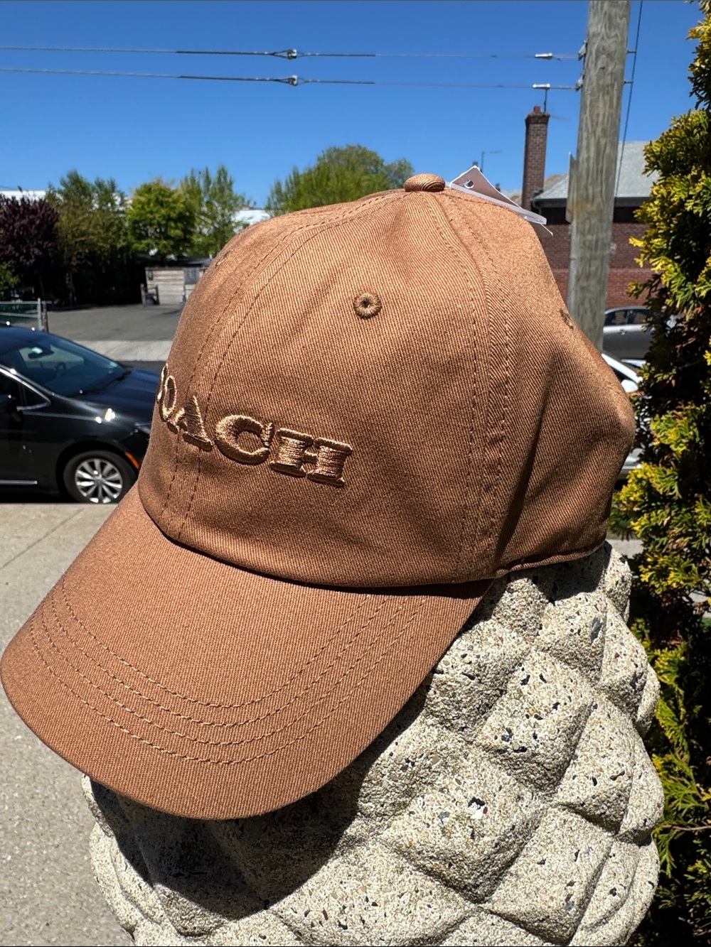 Coach Brown Embroidered Logo Baseball Cap - Picture 7 of 9
